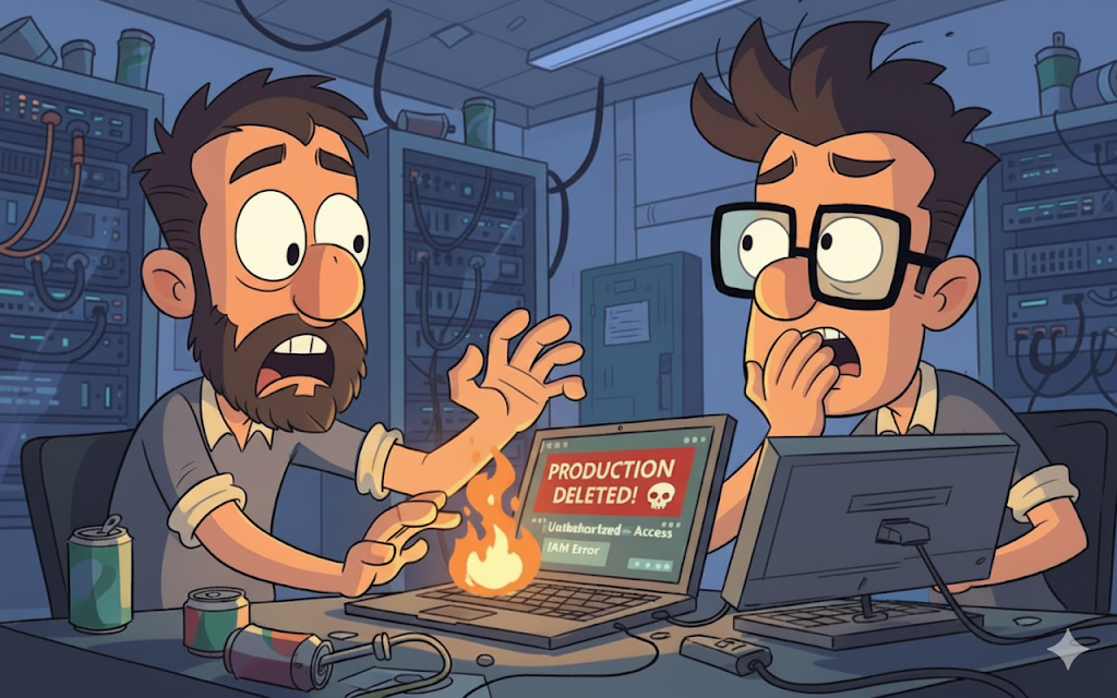 Panicked engineers after production is compromised